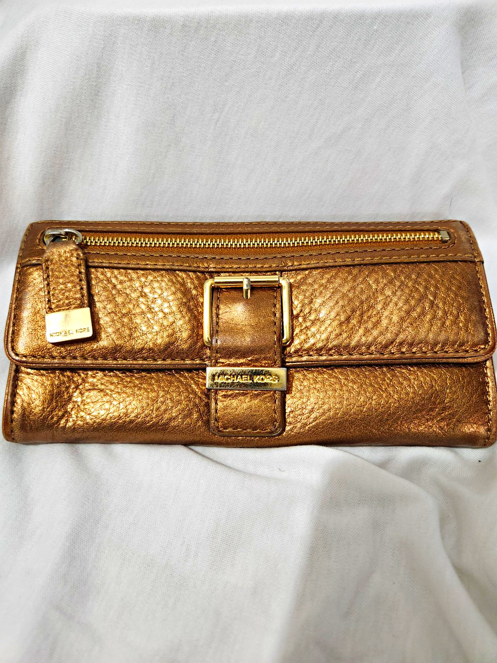 Michael Kors Metallic Bronze / Gold Continental Wallet